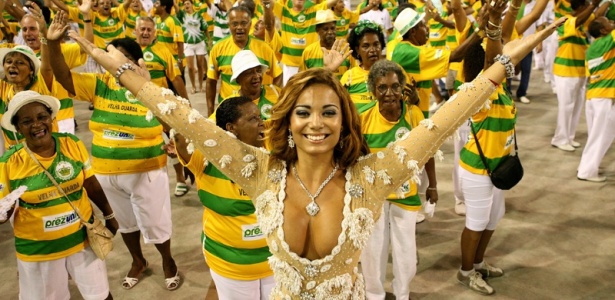 Jessica Maia, um dos destaques da Imperatriz Leopoldinense, em ensaio na Marqus de Sapuca, no Rio de Janeiro (23/01/2010) 