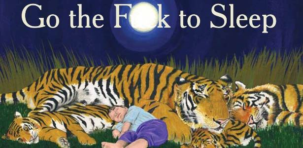 Detalhe da capa do livro "Go the F**k to Sleep", de Adam Mansbach, com ilustrações de Ricardo Cortés - Divulgação