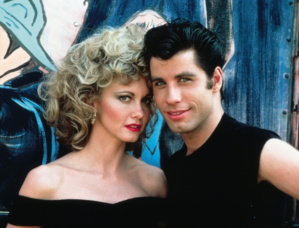 Olivia Newton-John e John Travolta  em "Grease - Nos Tempos da Brilhantina" (1978) - Divulgação