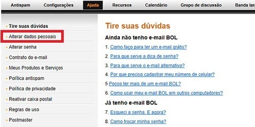 Central de Ajuda - BOL Mail