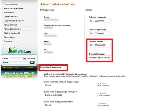 Como acessar e enviar e-mail do BOL 